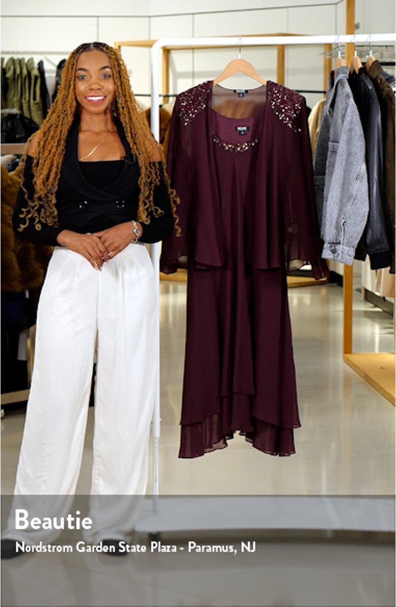 Beaded Detail Chiffon Dress with Jacket, sales video thumbnail