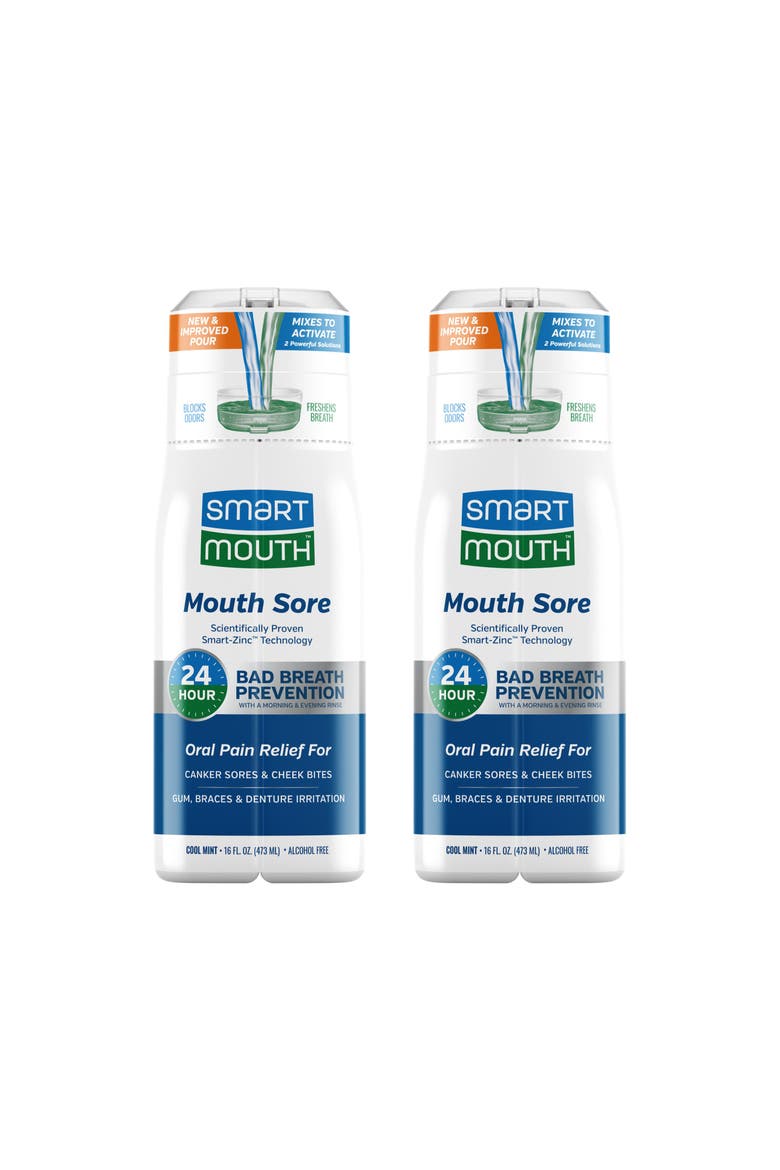Zinc Activated Soothing Oral Pain Relief Mouthwash 16 fl oz, 2-Pack, Main, color, Cool Mint