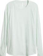 Zella Relaxed Washed Cotton Long Sleeve T-Shirt