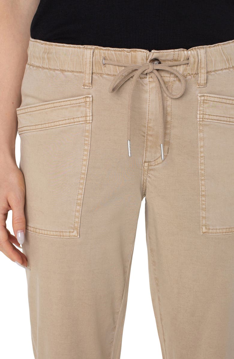 Liverpool Los Angeles Rascal Patch Pocket Elastic Waist Crop Pants, Alternate, color, 