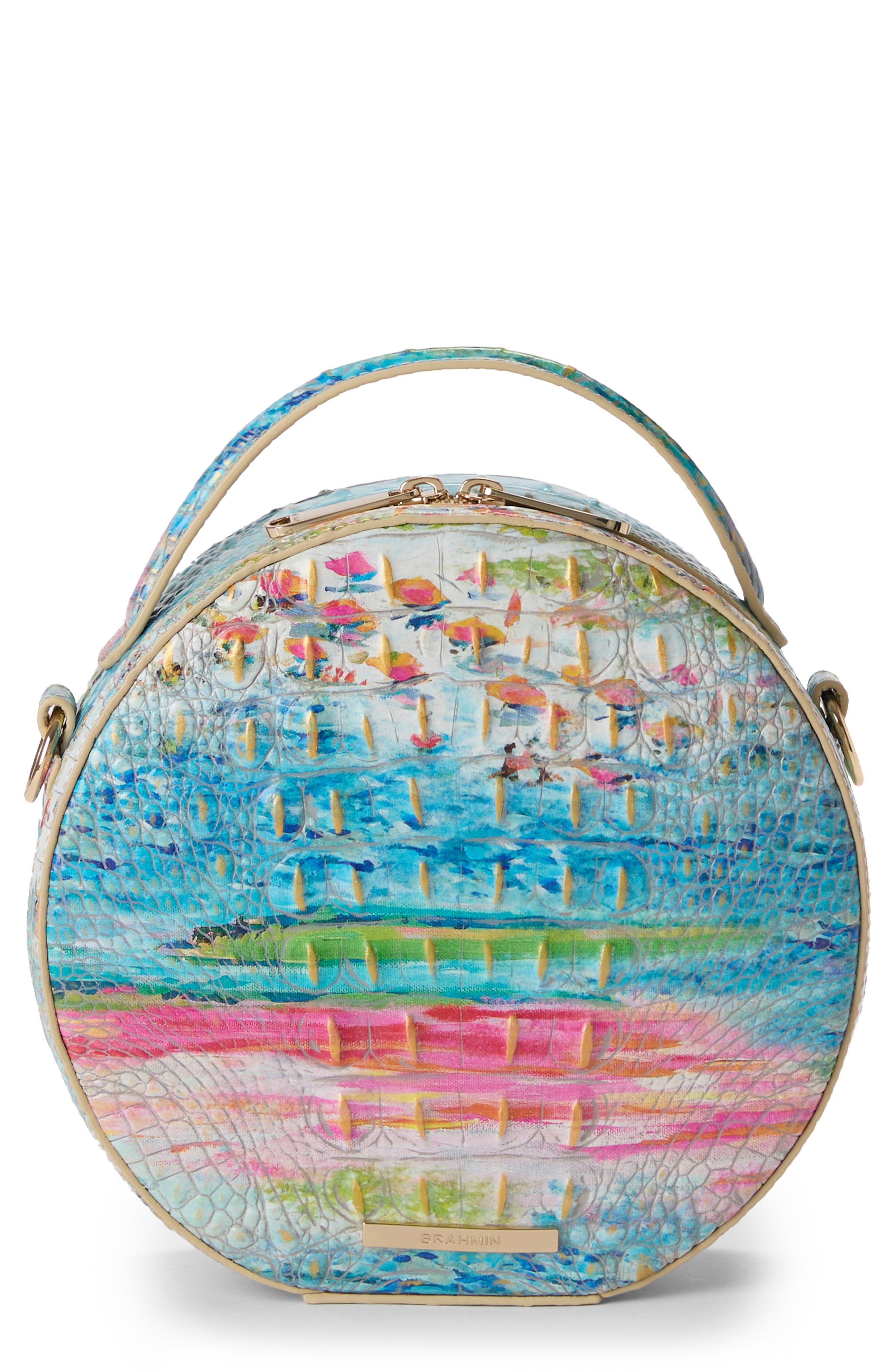 Brahmin Lane Croc Embossed Leather Crossbody Bag in Staycation 