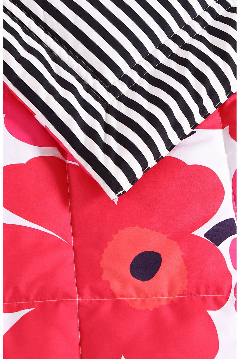 Pieni Unikko Reversible Throw Blanket, Alternate, color, RED