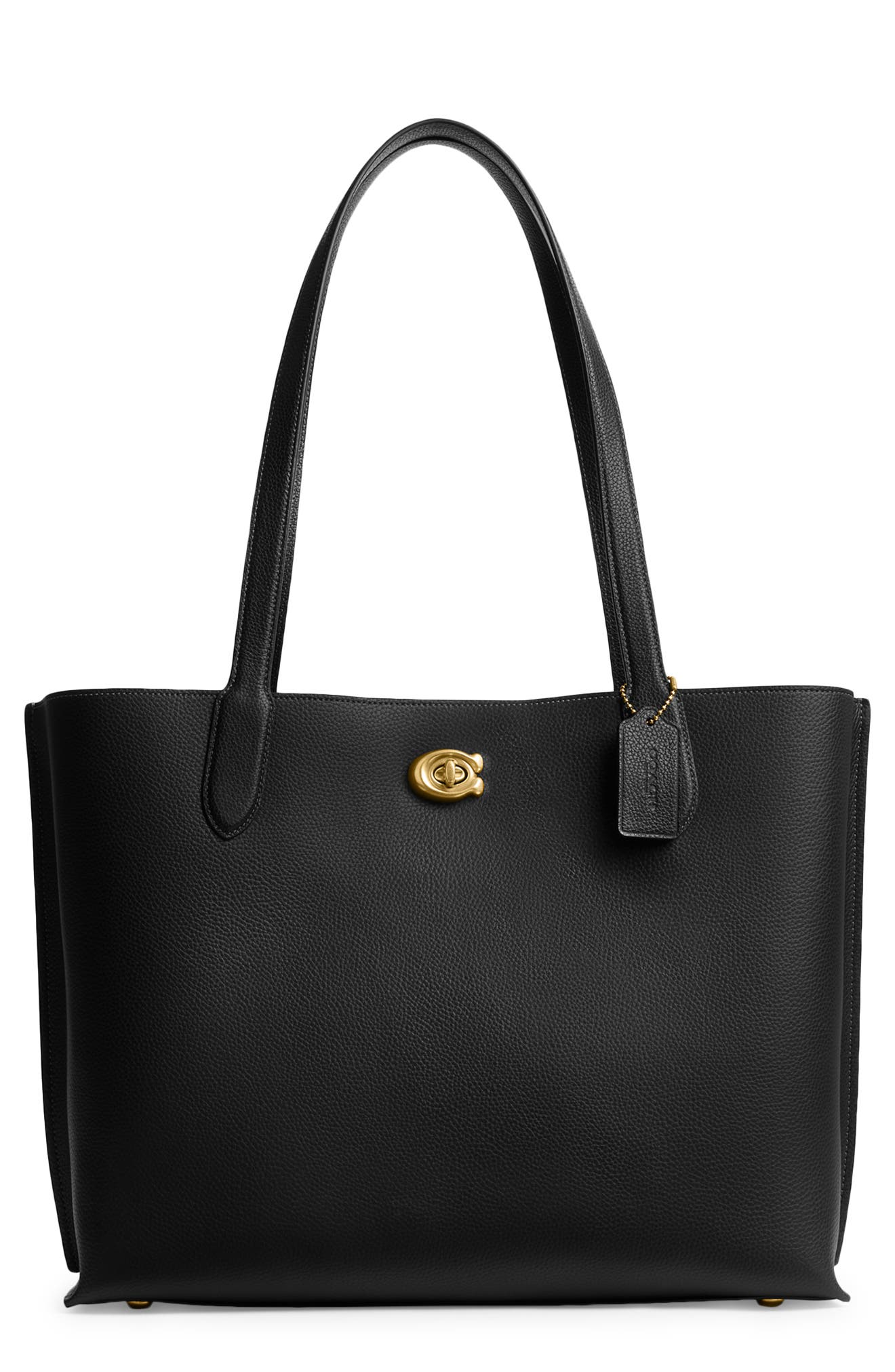 COACH Willow Pebble Leather Tote, Main, color, 