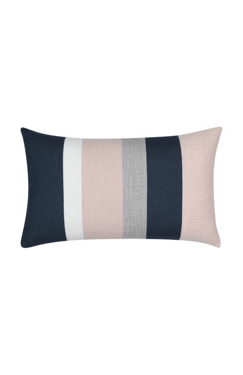 Rose Quartz Multi panelled Indoor & Outdoor Woven Accent Pillow