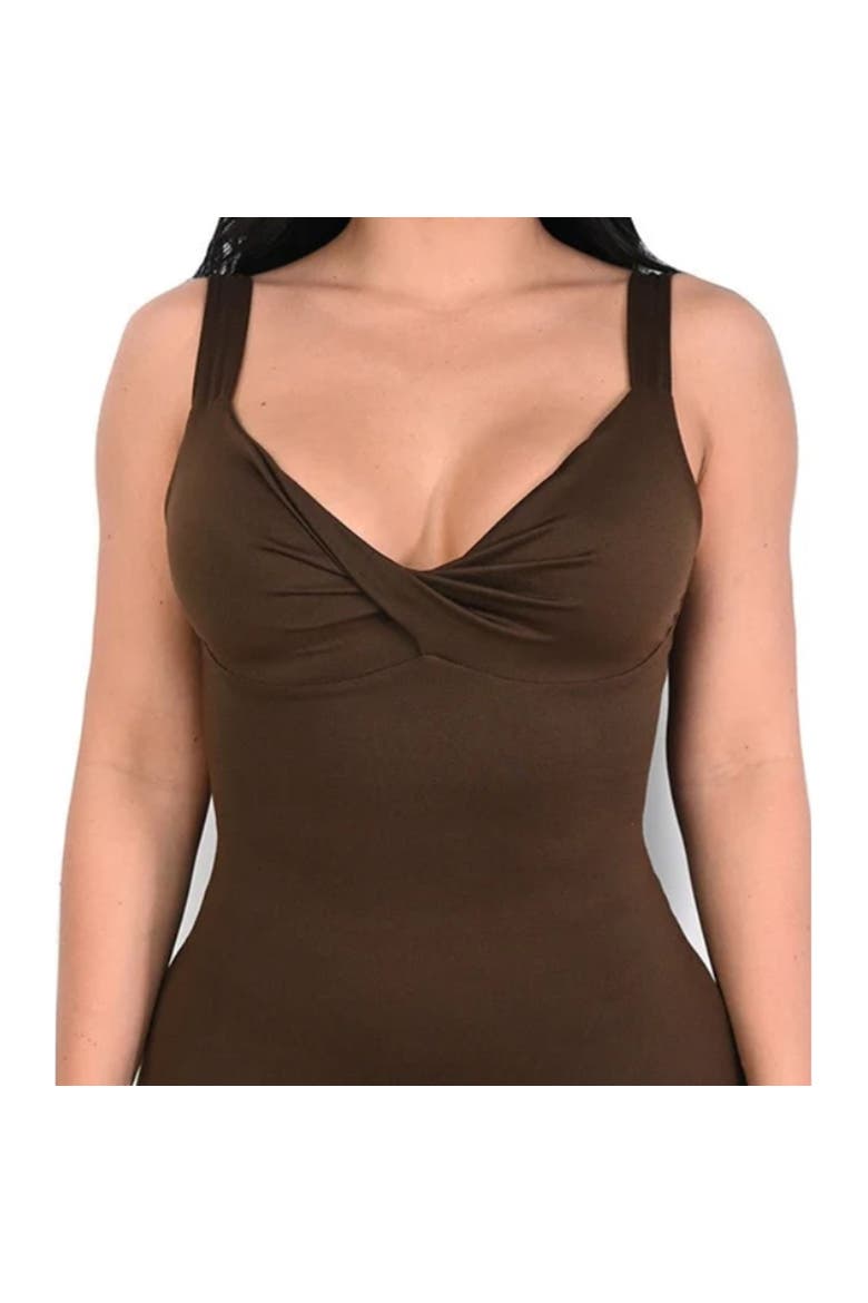 X Yahaira Heart Shaped Cut Out  Sculpt Jumpsuit, Alternate, color, Brown