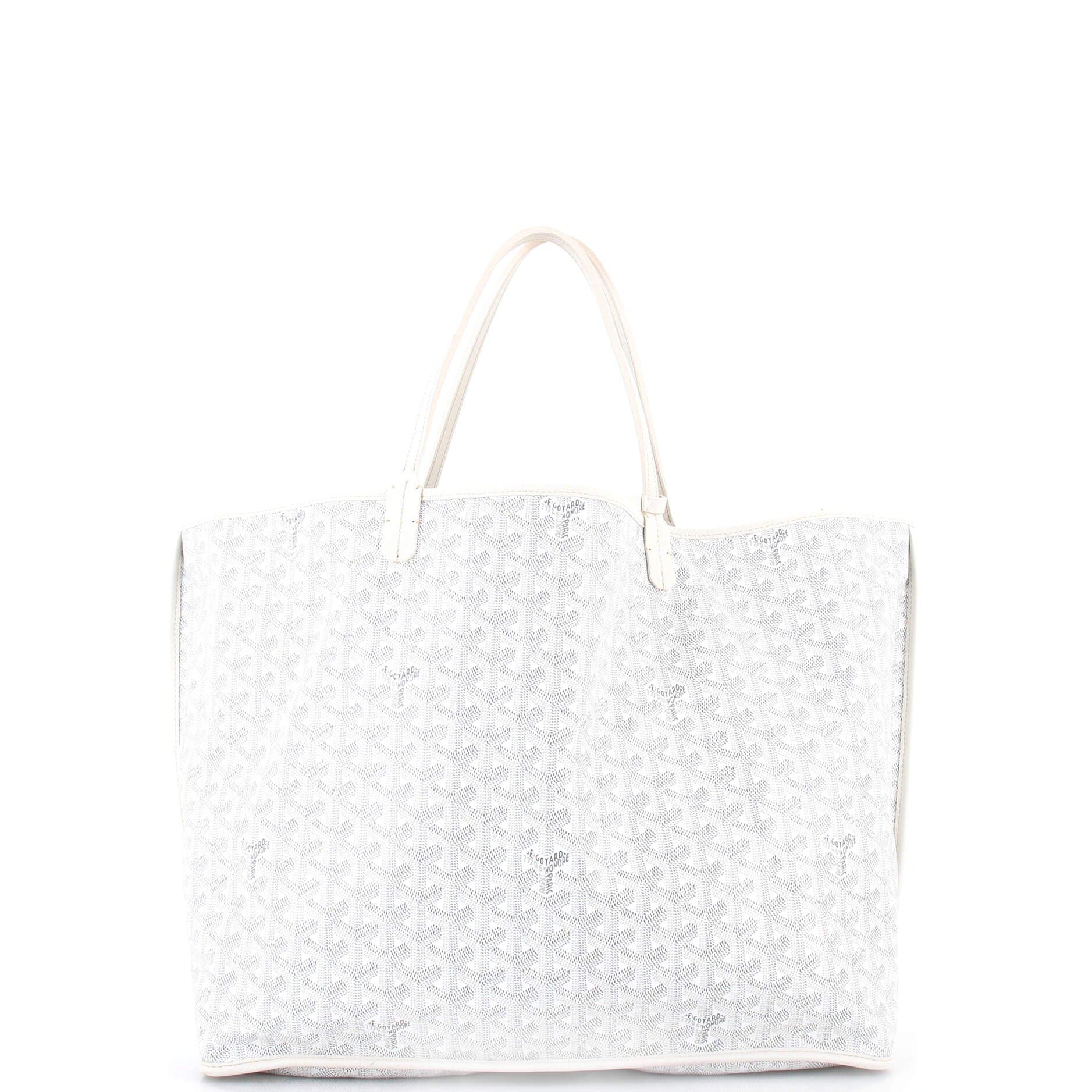 Pre-Owned Goyard Anjou Reversible Tote Coated Canvas and Toile Canvas PM, Alternate, color, White