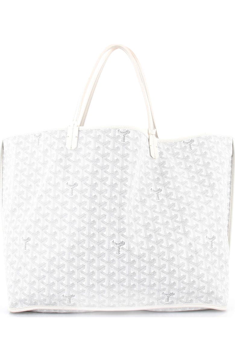 Pre-Owned Goyard Anjou Reversible Tote Coated Canvas and Toile Canvas PM, Alternate, color, White