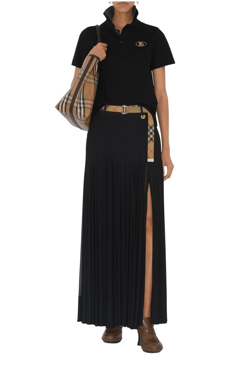 Burberry Cotton Polo Shirt, Main, color, Black