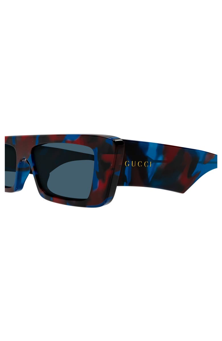 Gucci 54mm Rectangular Sunglasses, Alternate, color, Havana