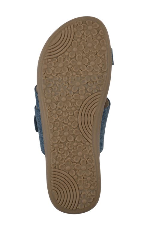 Shop Cliffs By White Mountain Fancify Toe Loop Sandal In Blue Denim Fabric