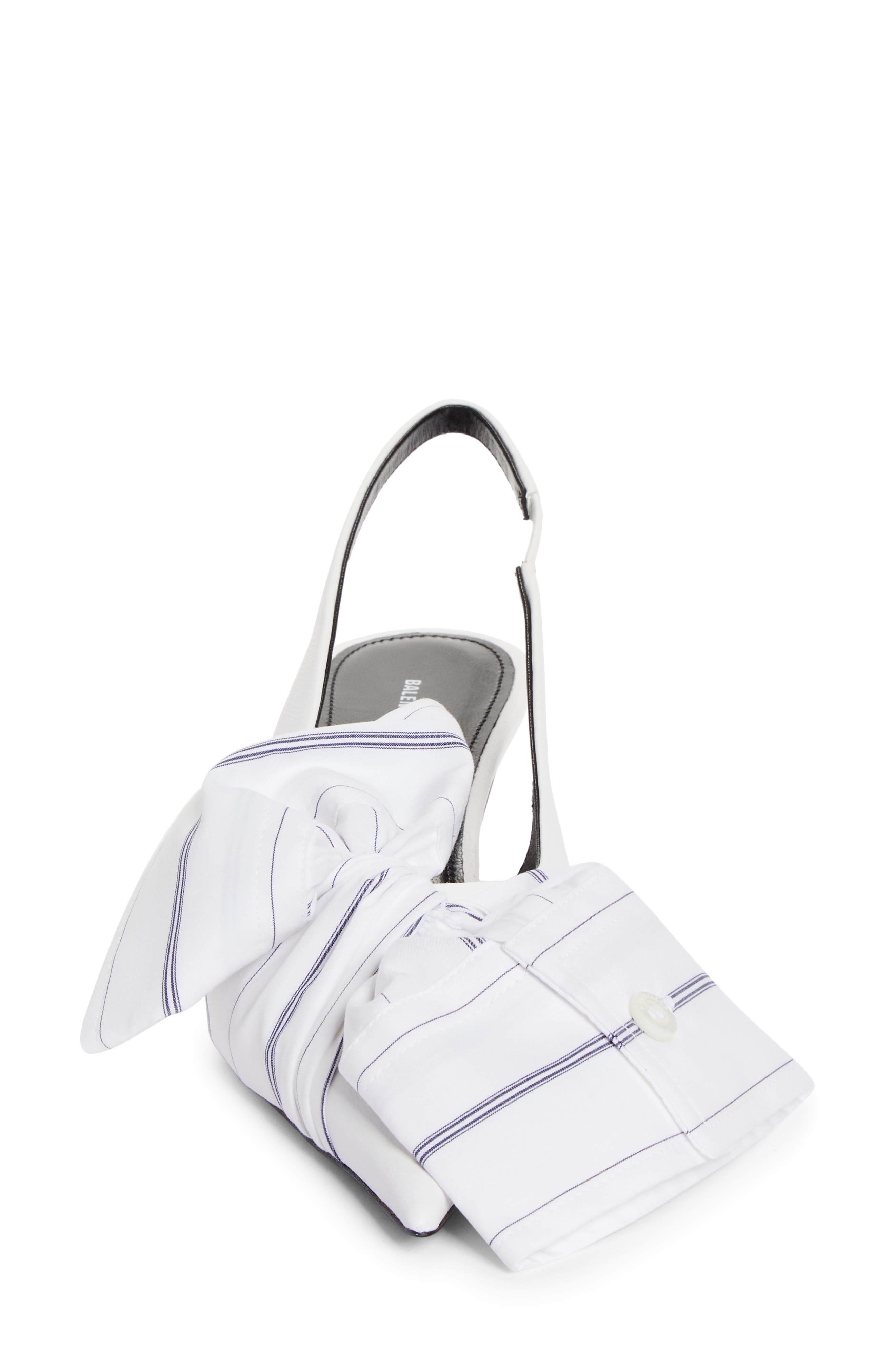 Balenciaga Pointed Toe Kitten Heel Slingback Pump, Alternate, color, 