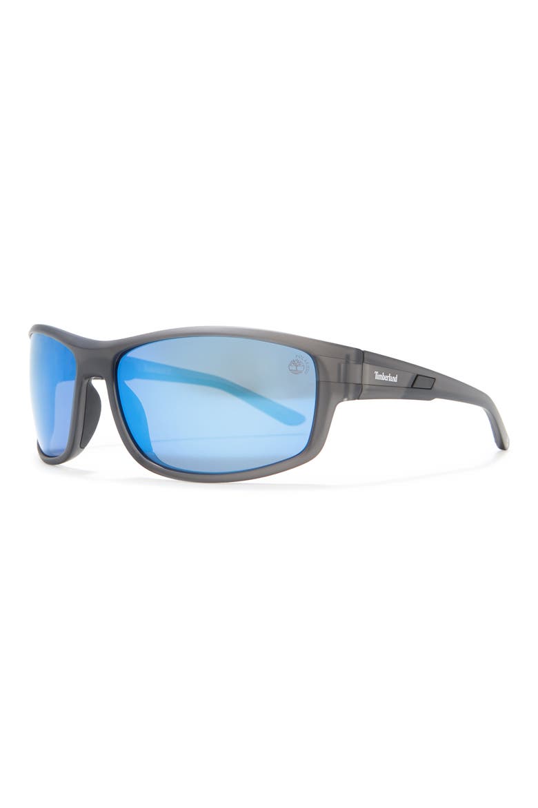 66mm Polarized Square Sunglasses, Alternate, color, GRYO/ SMKPZ