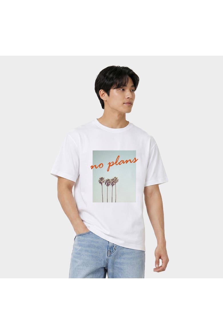 No Plans Puff Garment Dyed T-Shirt, Main, color, White