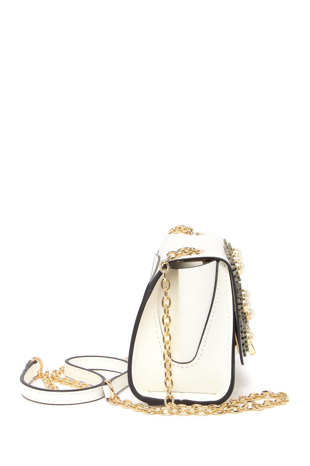 ZAC Zac Posen Eartha Mini Faux Pearly Sunburst Leather Drop Chain Bag, Alternate, color, 