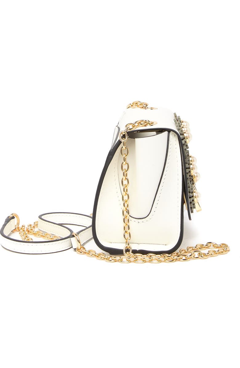 ZAC Zac Posen Eartha Mini Faux Pearly Sunburst Leather Drop Chain Bag, Alternate, color,