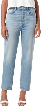 AGOLDE '90s Pinch Waist High Waist Crop Straight Leg Jeans