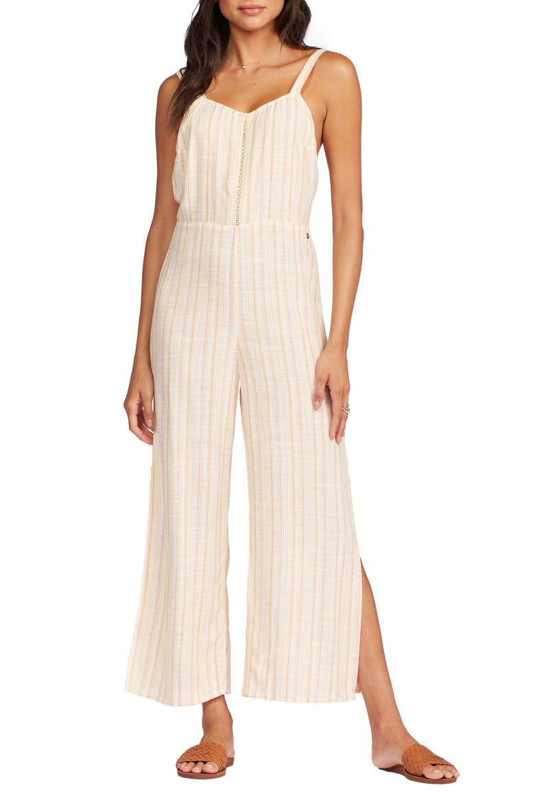 Feelings Explained Stripe Jumpsuit, Main, color, BANANA CREME MAUI STRIPE
