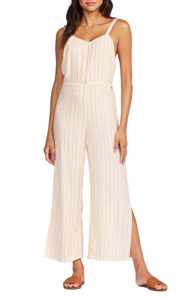 Roxy Feelings Explained Stripe Jumpsuit, Main, color,