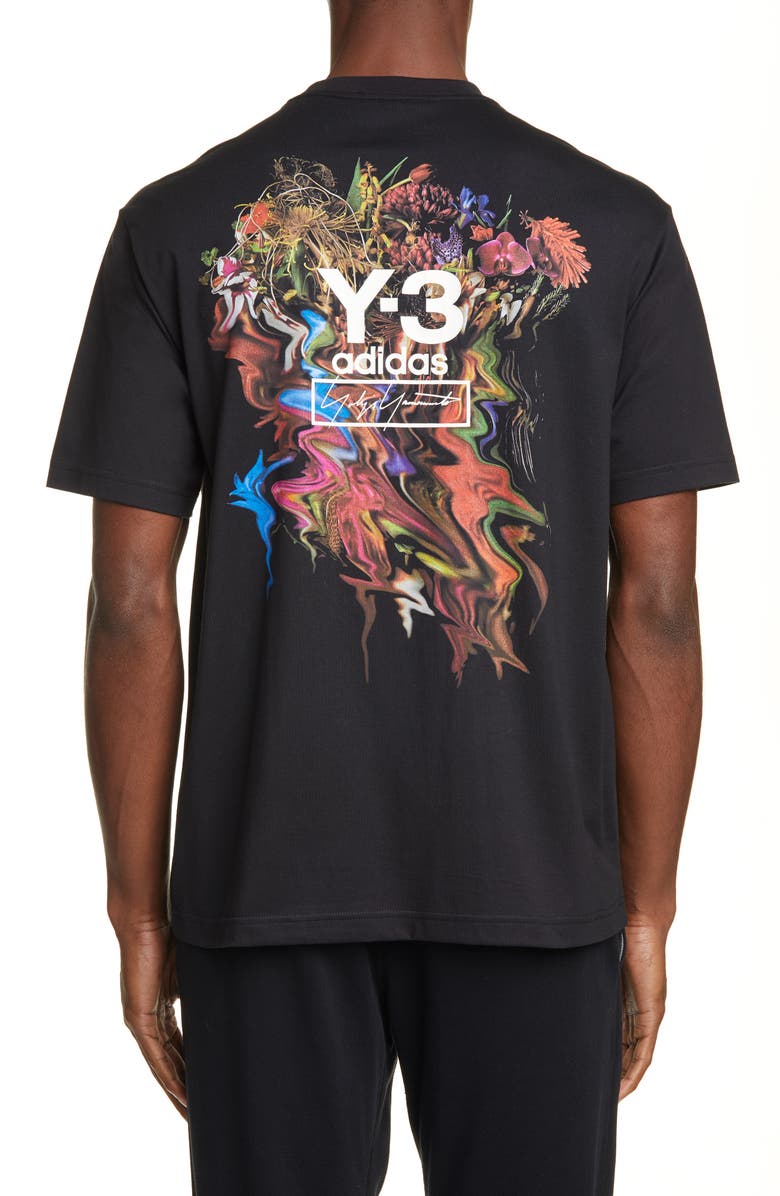 Y-3 Toketa Floral Print T-Shirt, Alternate, color,