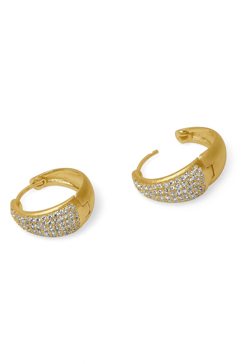 Dean Davidson Margaux Pavé Hoop Earrings, Alternate, color, White Topaz/ Gold