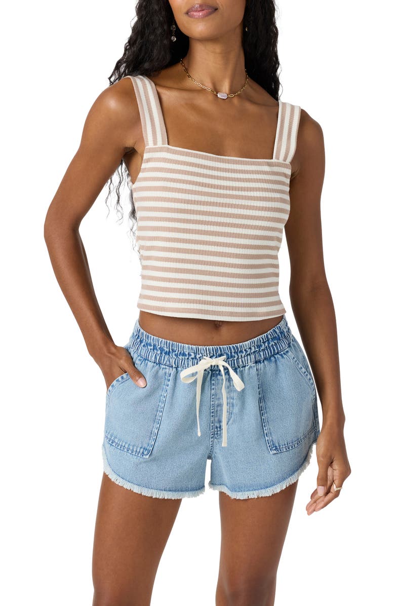 O'Neill Sevie Drawstring Denim Cutoff Shorts, Alternate, color, Drifter