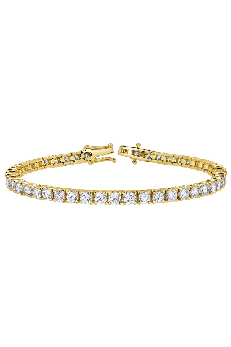 Aris 10K Yellow Gold Lab Grown Diamond Tennis Bracelet - 4mm, Main, color, 10K Yellow Gold