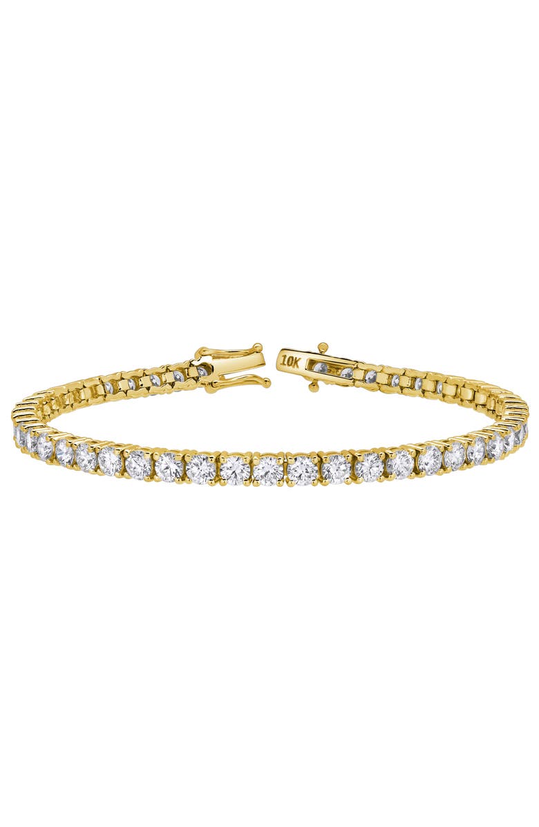 LuvMyJewelry Aris 10K Yellow Gold Lab Grown Diamond Tennis Bracelet - 4mm, Main, color, 10K Yellow Gold