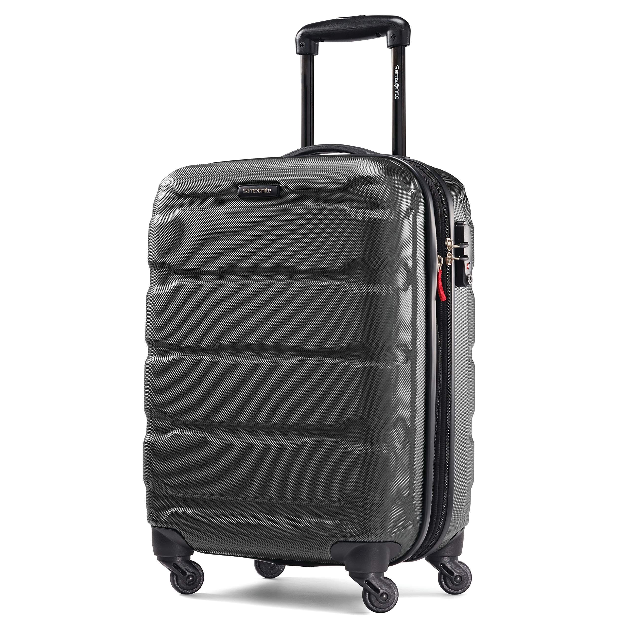 Samsonite Omni PC Carry-On 20-Inch Hardside Expandable Luggage with Spinner Wheels, Main, color, Black