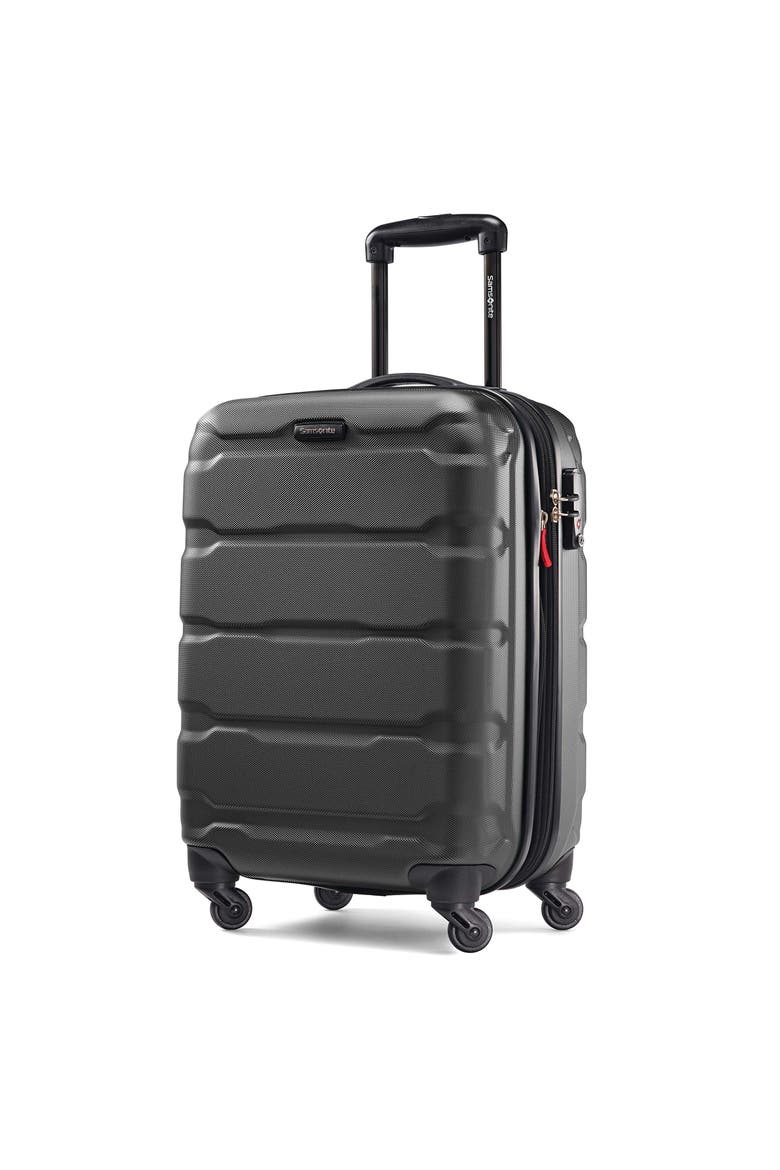 Omni PC Hardside Expandable 20" Carry On Spinner Luggage, Main, color, Black