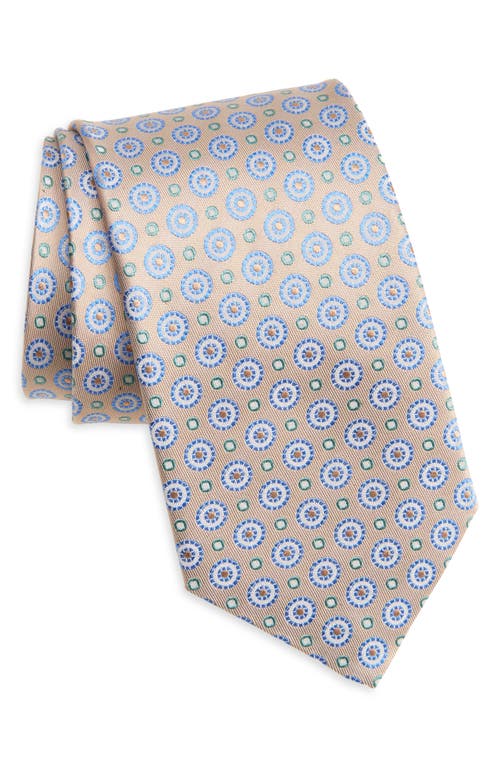 David Donahue Neat Silk Tie In Dune