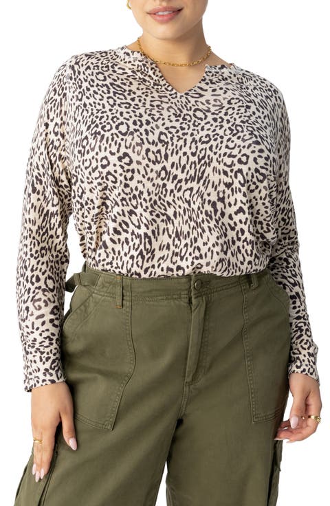 Perfect Notch Print Long Sleeve T-Shirt (Plus)