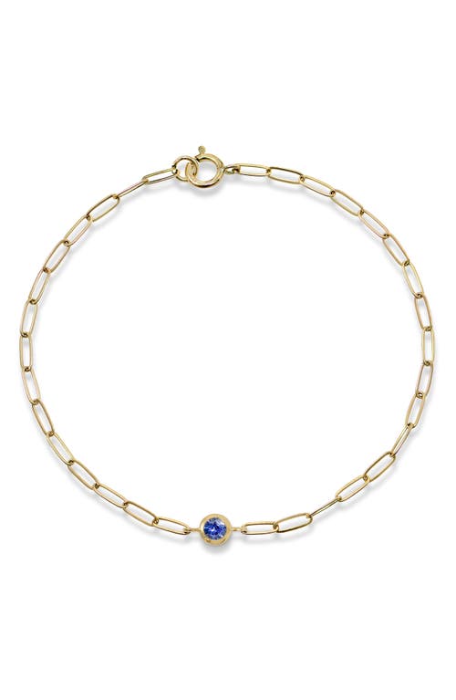 Anzie Bezel Pendant Bracelet in Saphire Blue  product