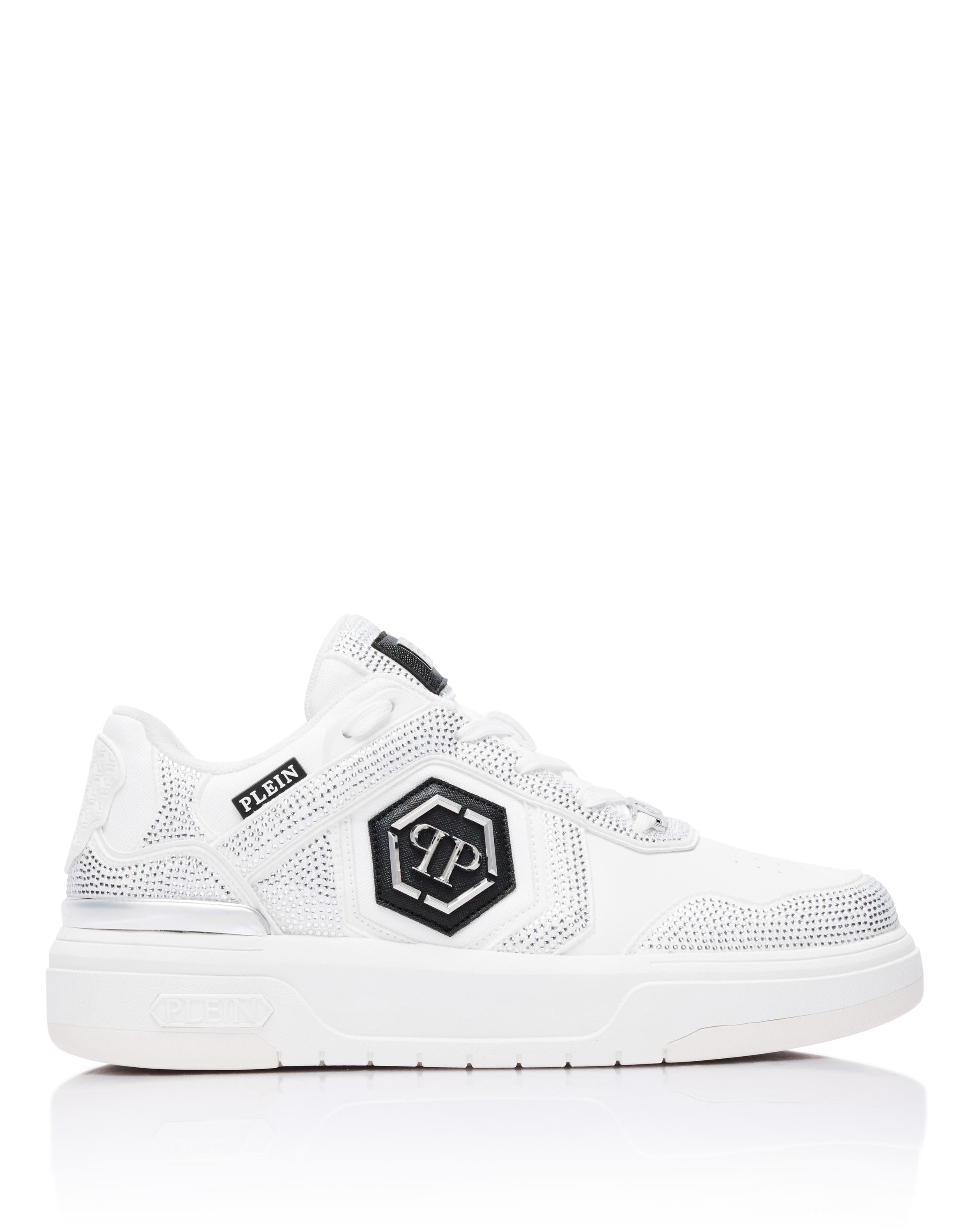 Low-Top Sneakers Sk8R Strass Unisex, Alternate, color, white/white