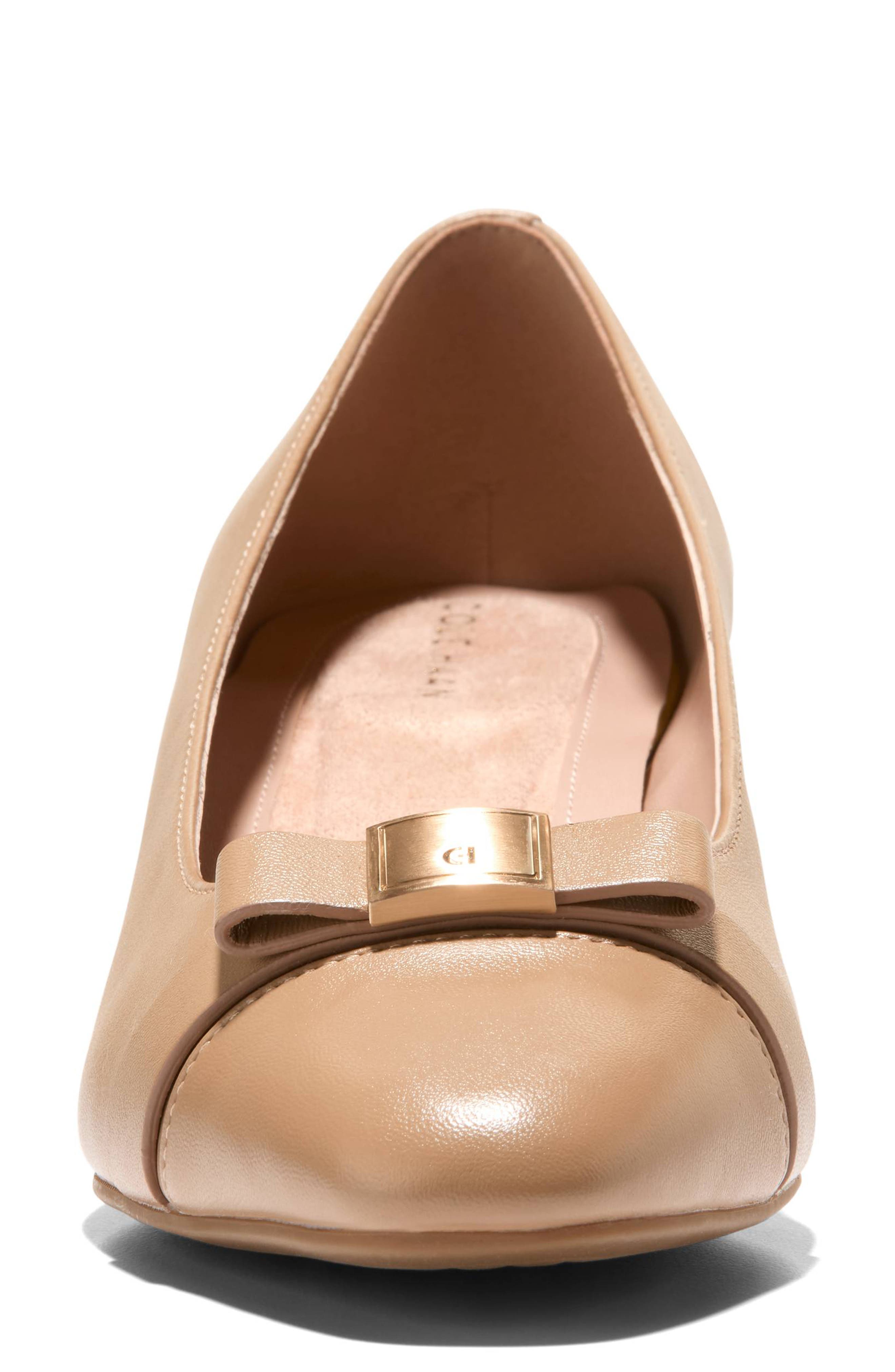 Malta Bow Wedge Pump, Alternate, color, CH TUSCAN SAND LEATHER