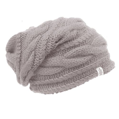 Nirvanna Designs Triple Braid Cable Slouch In Linen