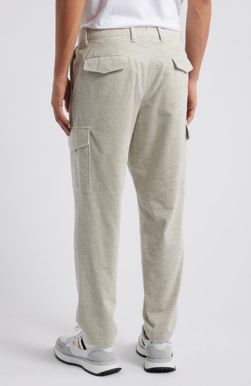 Hugo Boss Boss Camel Pagol Cotton & Cashmere Corduroy Cargo Pants In Natural