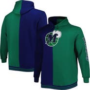 Mitchell & Ness Men's Mitchell & Ness Navy/Green Dallas Mavericks Big & Tall Hardwood Classics Split Pullover Hoodie