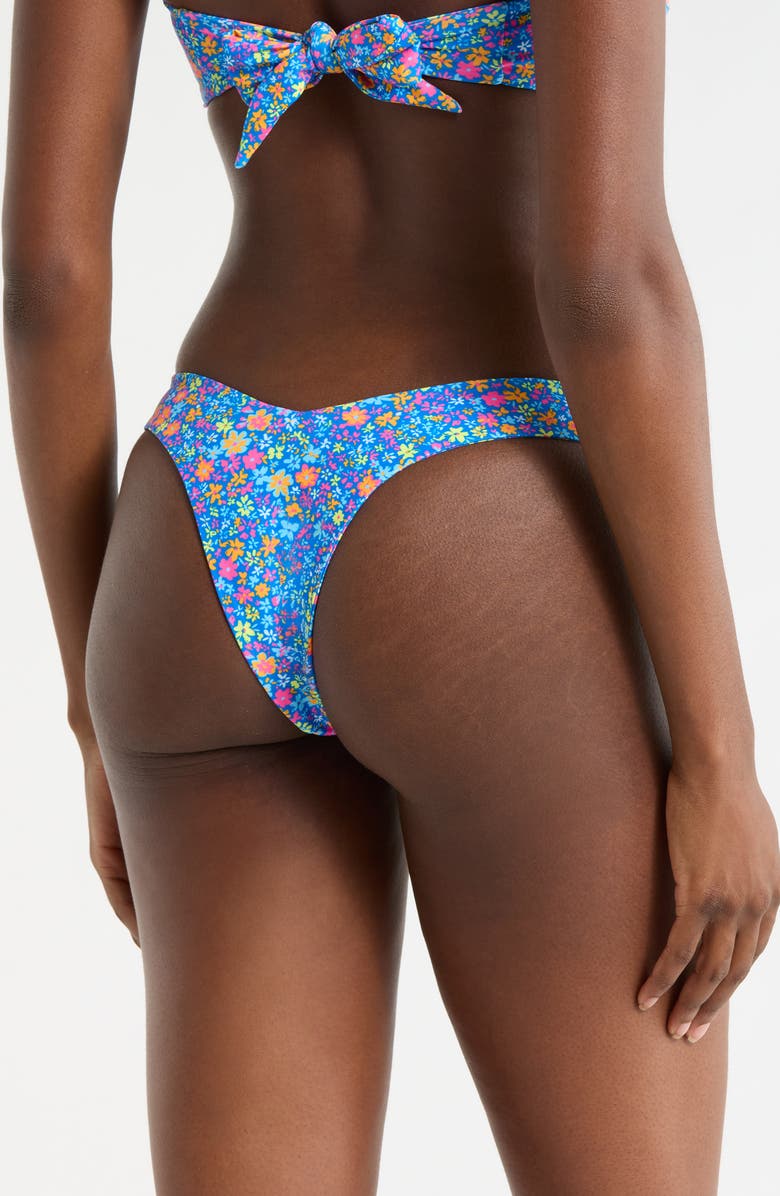 Kulani Kinis Y-Cut Bikini Bottoms, Alternate, color, Electric Bloom