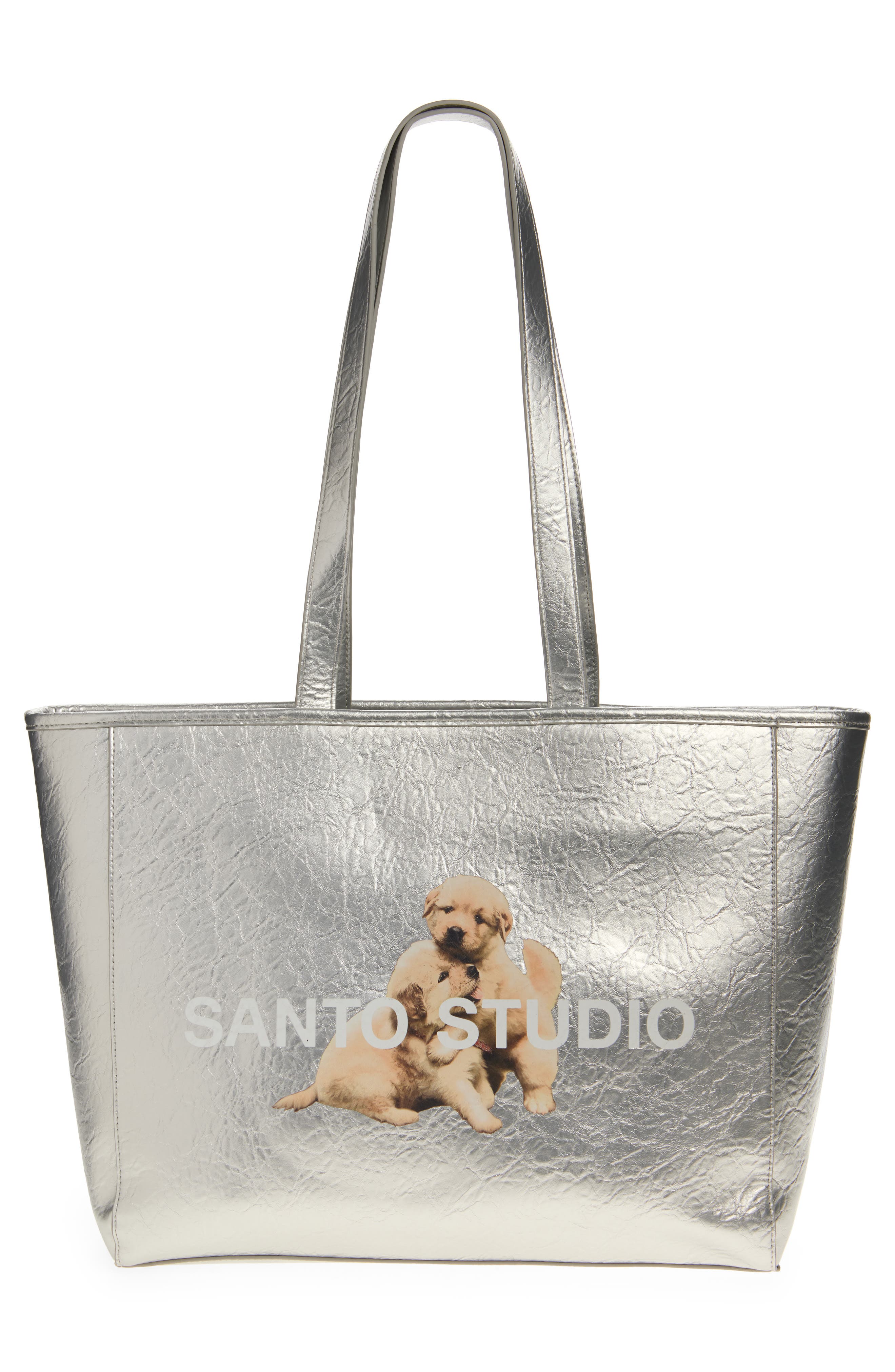 SANTO STUDIO x Elly De La Cruz Tote, Alternate, color, Silver