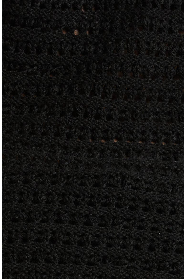 Nora Black Knit Cover-Up Top, Alternate, color, BLACK
