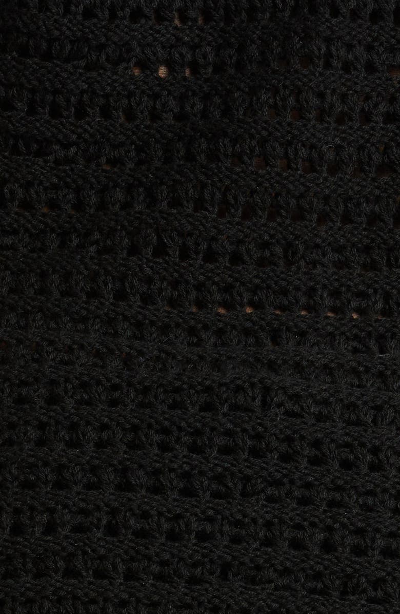 Capittana Nora Black Knit Cover-Up Top, Alternate, color, Black