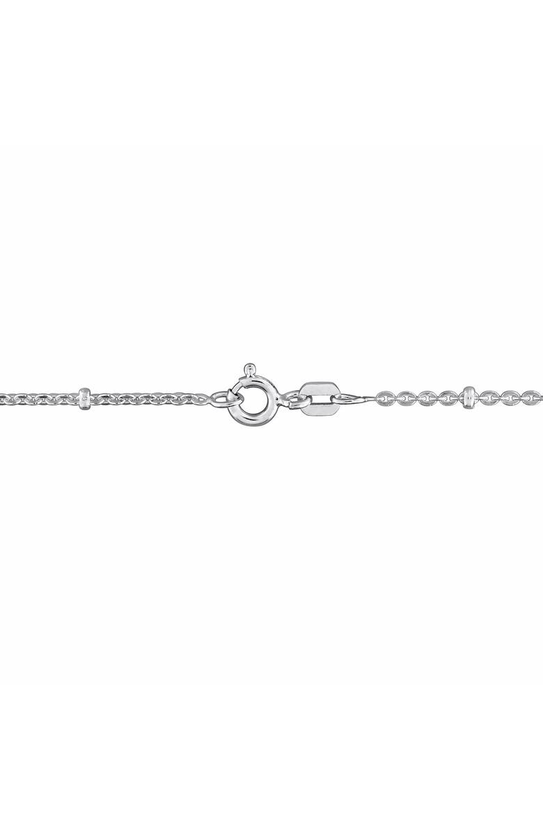 DELMAR Saturno Bead Station Necklace, 2.1mm, Alternate, color, Silver