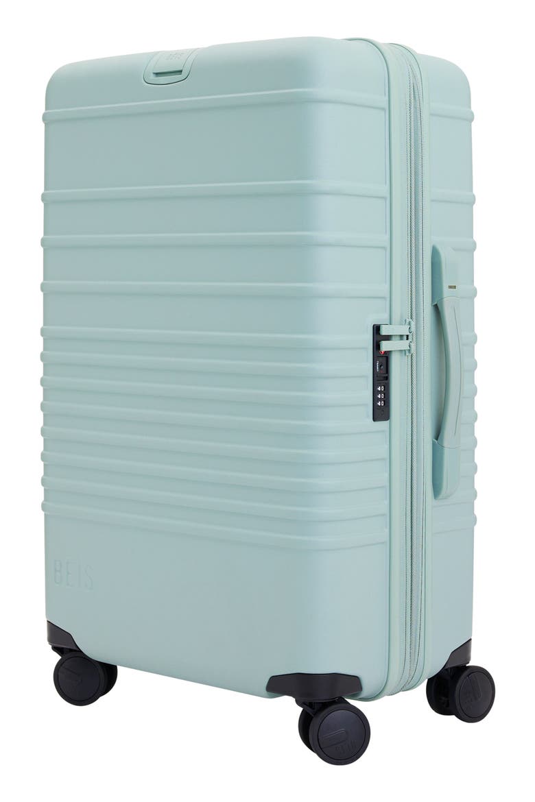 The Large Check-In Roller Suitcase, Alternate, color, TEAL