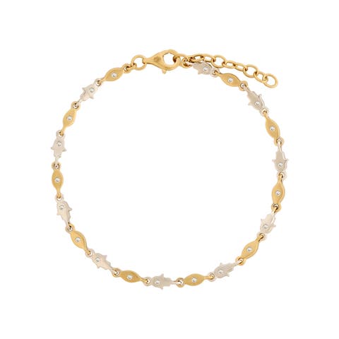 Evil Eye Hamsa Gold and Silver Chain Bracelet Sacred Awakening