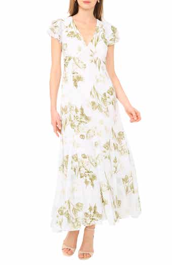 1.STATE Flutter Sleeve Godet Dress