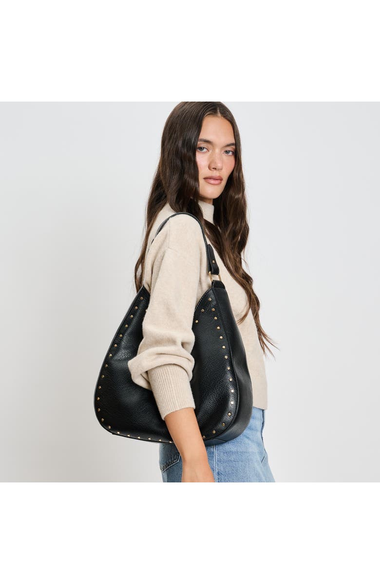 URBAN EXPRESSIONS HANDBAGS Expressions Midnight Oliva Hobo Bag - Chic Vegan Leather Handbag, Alternate, color, Midnight