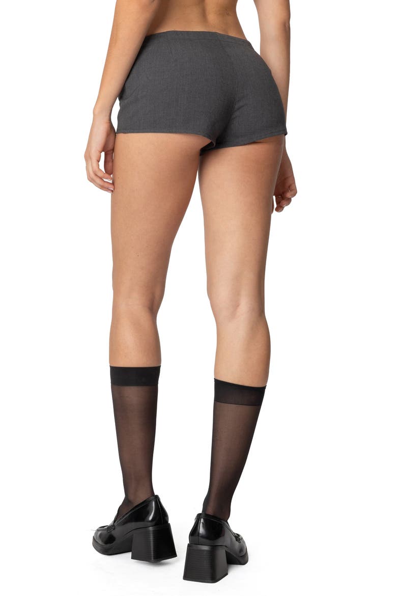 Allie Zip Up Micro Shorts, Alternate, color, DARK-GRAY