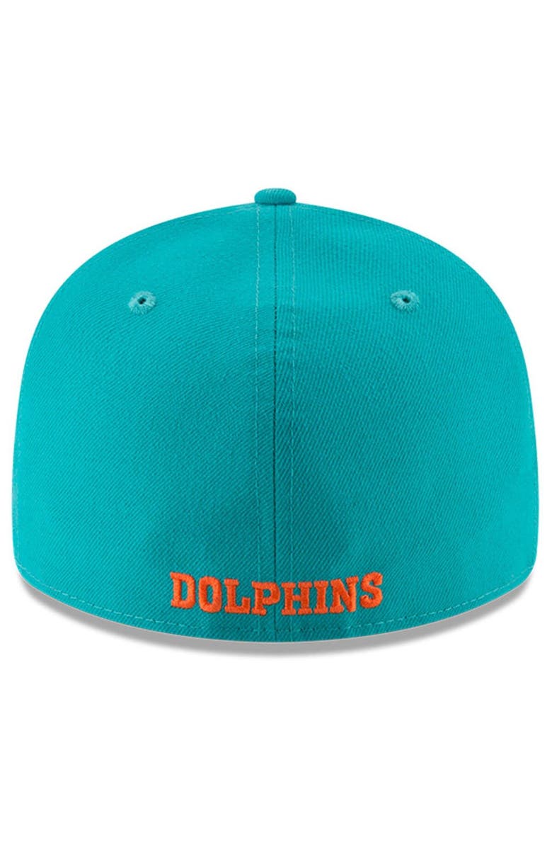 New Era Men's New Era Aqua Miami Dolphins Omaha Throwback Low Profile 59FIFTY Fitted Hat, Alternate, color, Aqua