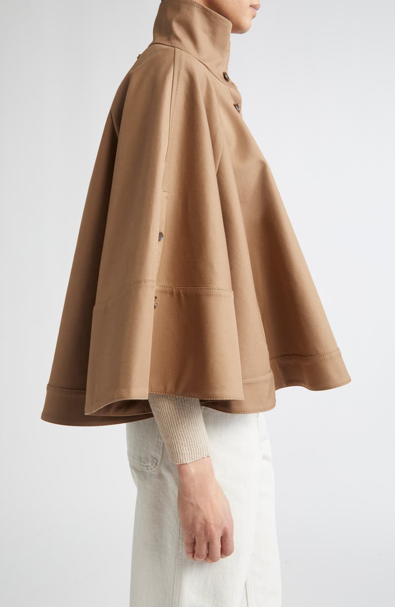 Max Mara Fulcro Water Repellent Cotton Gabardine Cape, Alternate, color, Coloniale