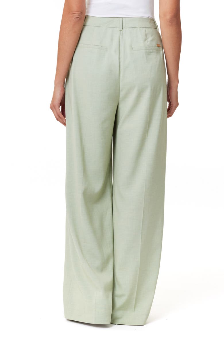 Scotch & Soda Rose High Waist Wide Leg Pleat Front Pants, Alternate, color, Pistachio